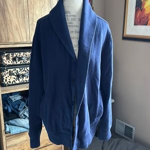 Goodfellow Navy Herringbone Cardigan - XL